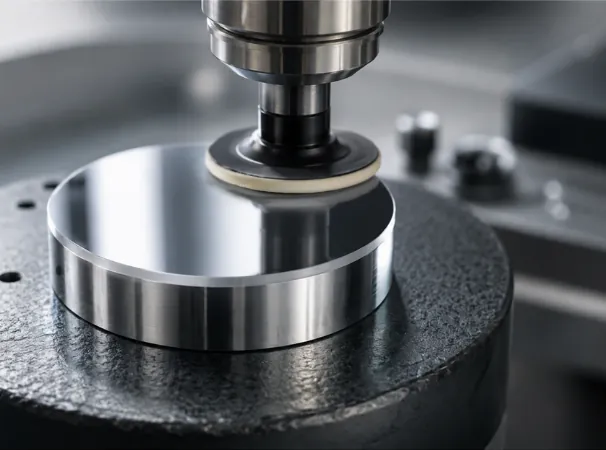 Lapping a flat metal component to a mirror finish